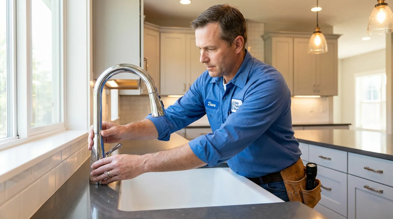 Kitchen faucet installation by Johns Plumbing LLC in Starbuck