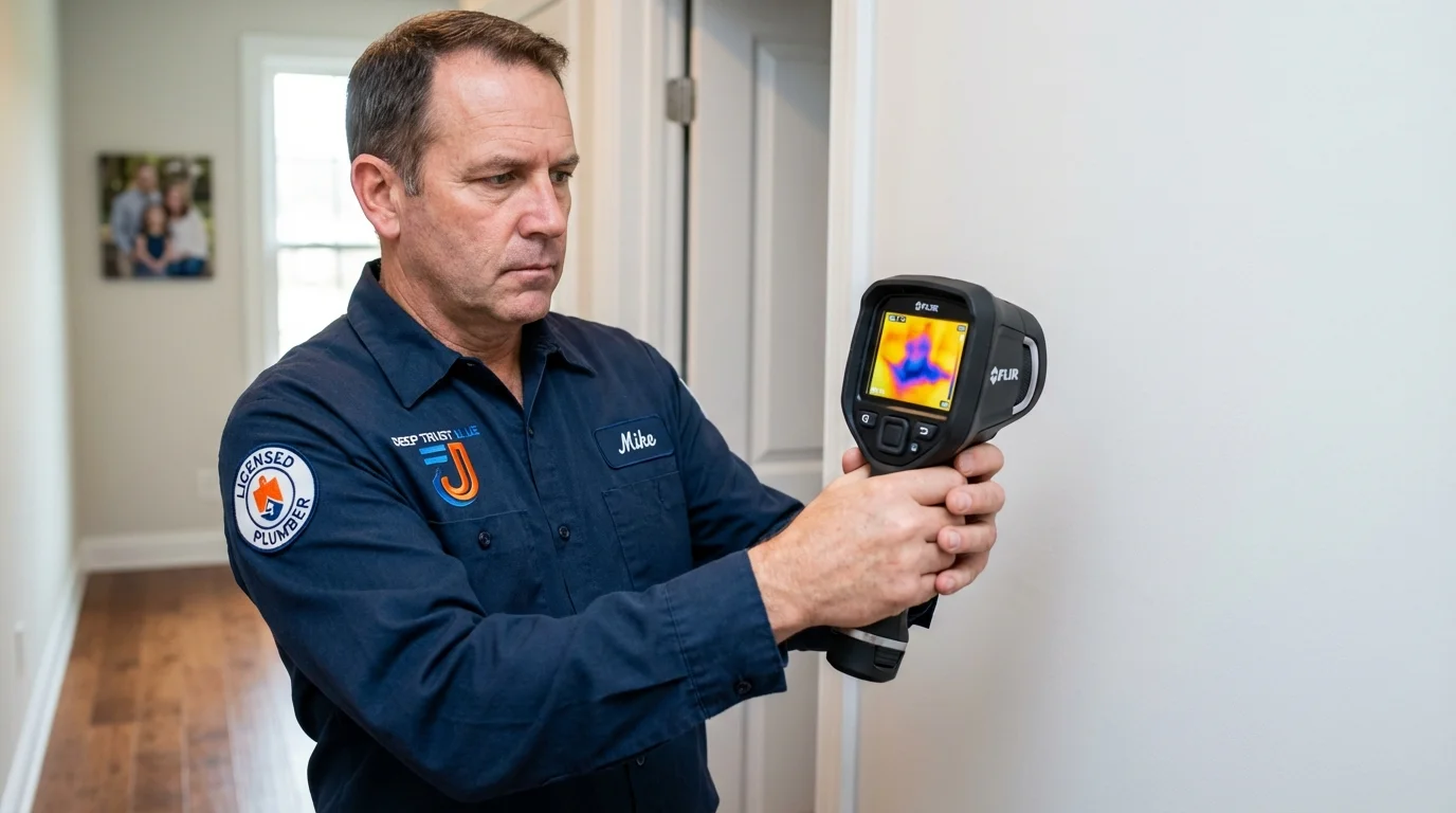 Thermal imaging leak detection by Johns Plumbing LLC in Starbuck